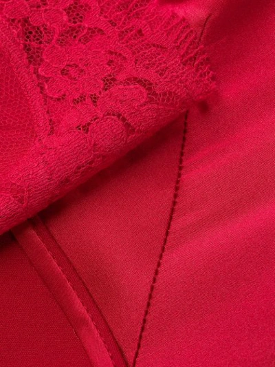 Shop Dolce & Gabbana Pleated Hem Midi Dress In Red