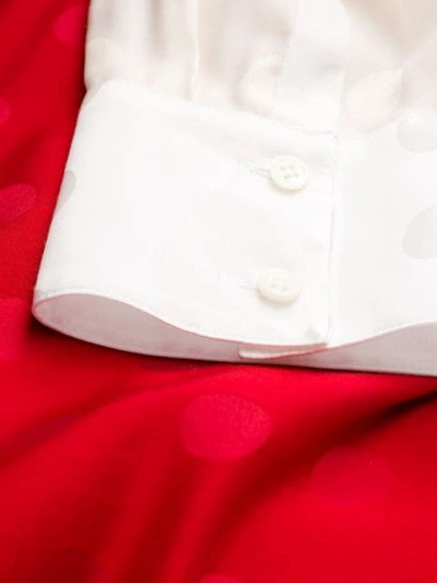 Shop Haider Ackermann Polka Dot Color-block Shirt In White