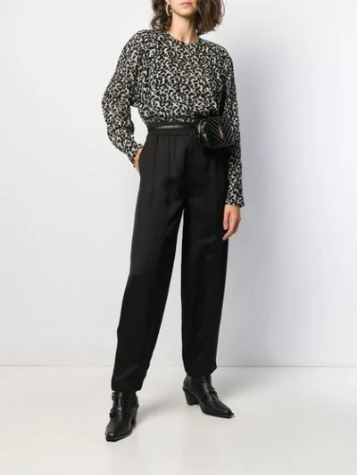 Shop Isabel Marant Geometric Print Blouse In Black