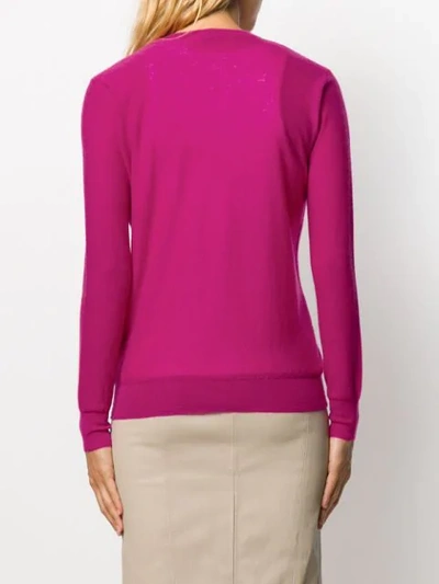 Shop Joseph V-neck Knitted Jumper In Pink