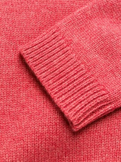 Shop Etro Contrast Trim Cardigan In Red