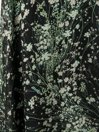 Shop Givenchy Floral Print Layered Dress In Black