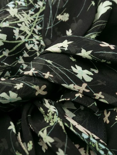 Shop Givenchy Floral Print Layered Dress In Black