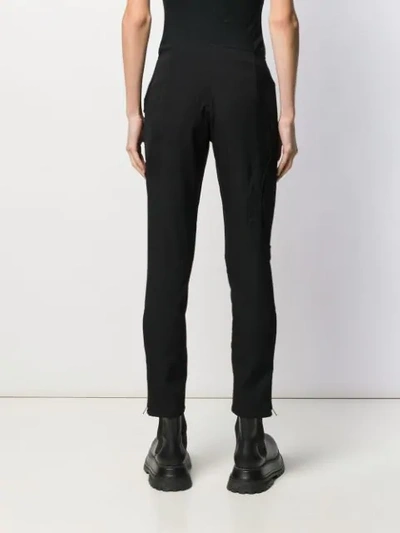 Shop Yohji Yamamoto Cropped Panelled Trousers In Black