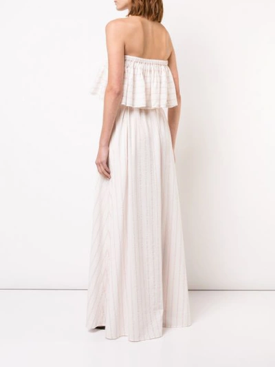 Shop Lemlem Aweke Strapless Maxi Dress In White