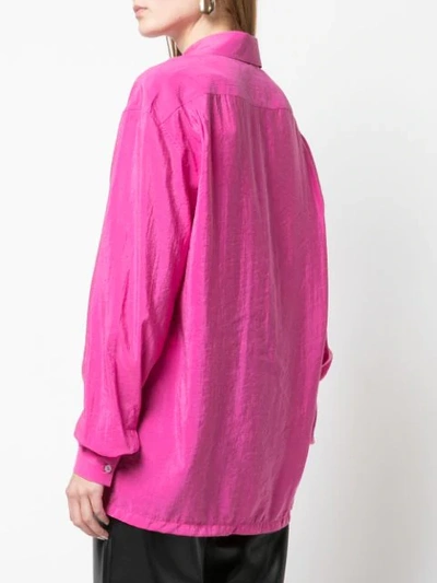 Shop Lemaire Oversized Pocket Shirt In Pink