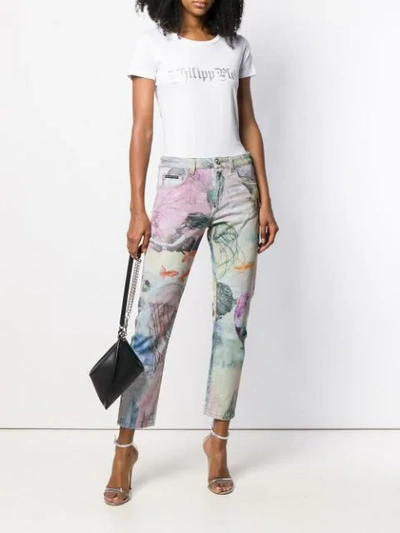 Philipp Plein Slim-fit Statement Jeans In Blue