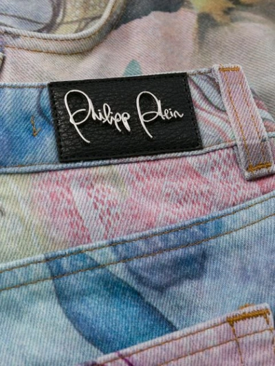 Shop Philipp Plein Slim-fit Statement Jeans In Blue