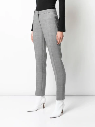 Shop Akris Creased Tapered Trousers In 989 Black Houndstooth