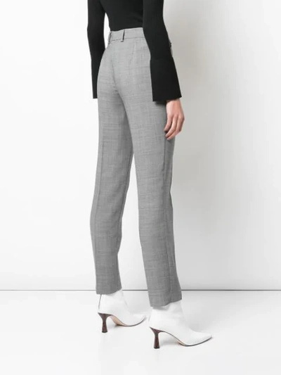 Shop Akris Creased Tapered Trousers In 989 Black Houndstooth