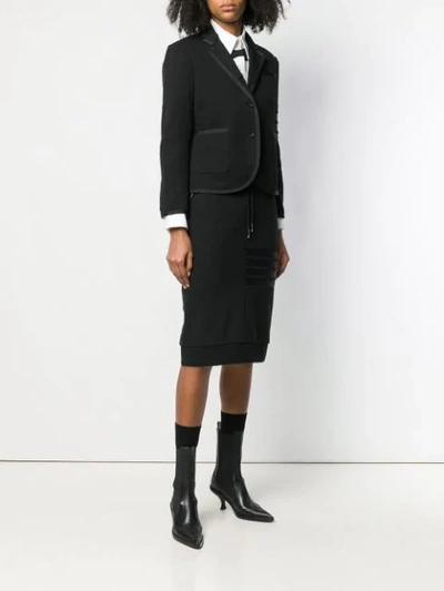 Shop Thom Browne 4-bar Loopback Jersey Suit In Black