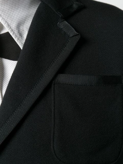 Shop Thom Browne 4-bar Loopback Jersey Suit In Black