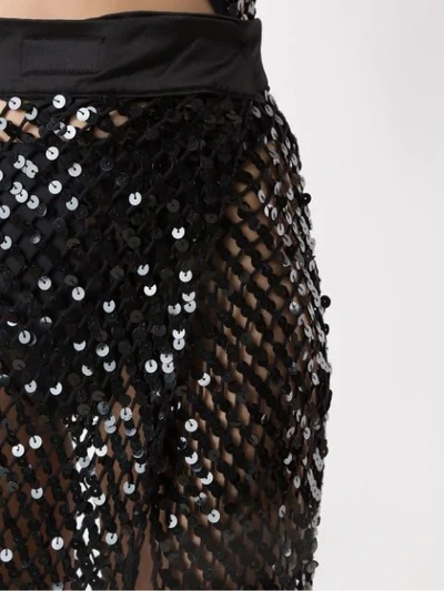 Shop Amir Slama Sequinned Skirt In Black