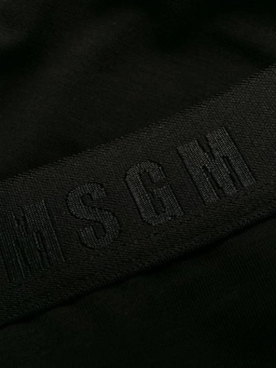 Shop Msgm Logo Trim Briefs In Black