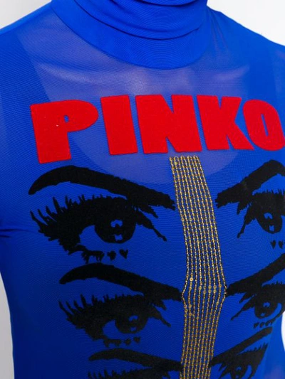 Shop Pinko 'eye' Oberteil In Blue