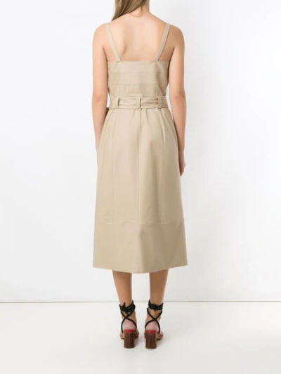 Shop Andrea Marques Vestidodecoteretorecortes Khaki In Neutrals