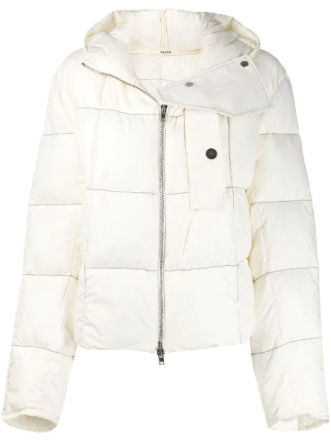 white short puffer jacket