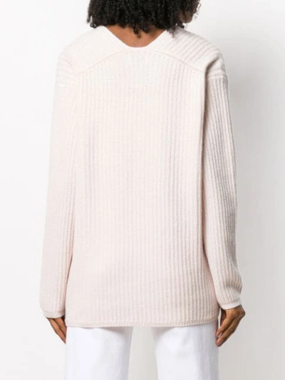 Shop Allude Long Sleeve Knitted Jumper In Pink