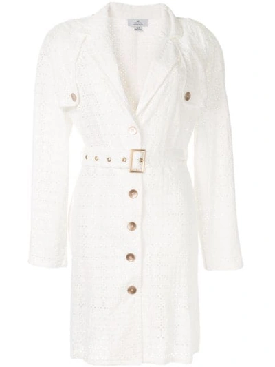 Shop We Are Kindred Lulu Embroidered Trench Coat In Broiderie