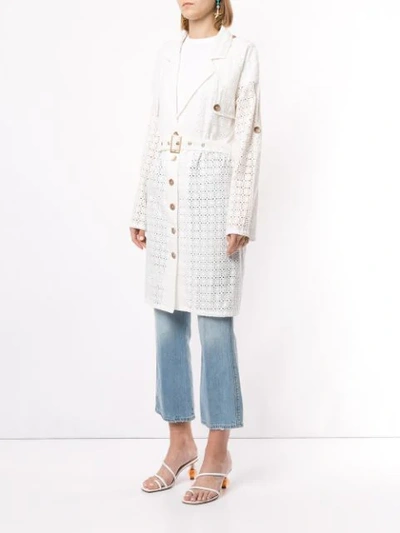 Shop We Are Kindred Lulu Embroidered Trench Coat In Broiderie