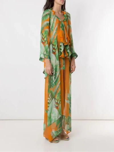 Shop Amir Slama Floral Silk Dress In 1
