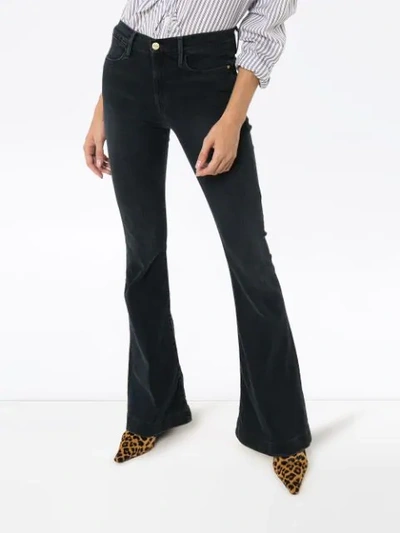 Shop Frame Le High Flare Jeans In Blue