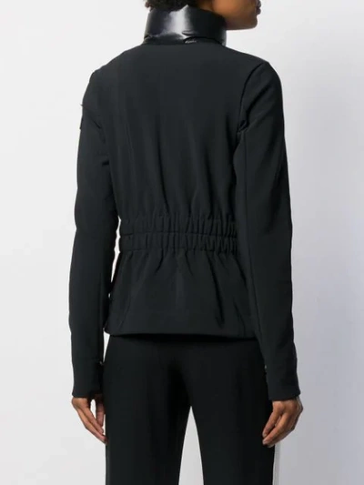 Shop Moncler Bi-material Zipped Jacket In Black