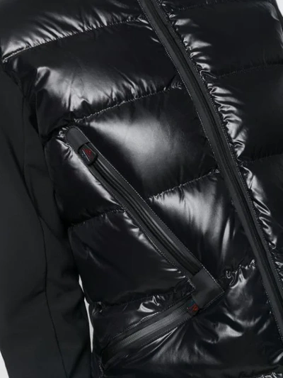 Shop Moncler Bi-material Zipped Jacket In Black
