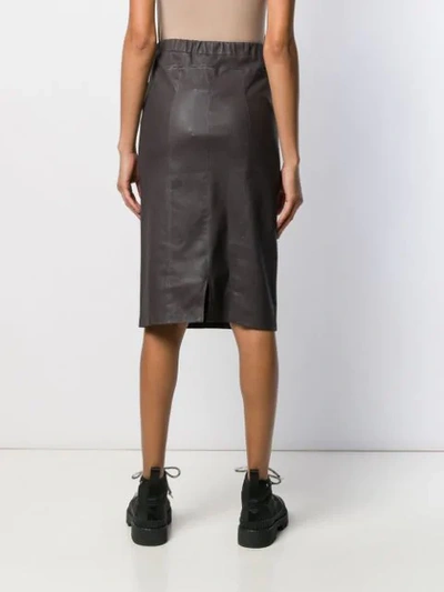 Shop Arma Fitted Midi Skirt In Grey