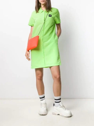 Shop Stussy Nomi House Shirt Dress In Green