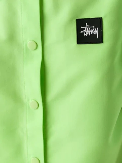 Shop Stussy Nomi House Shirt Dress In Green