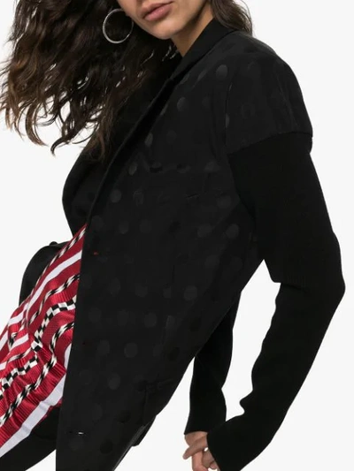 Shop Haider Ackermann Panelled Polka-dot Blazer In Black