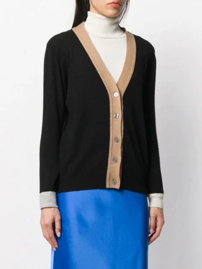 Shop Altea Two Tone Cardigan In Black