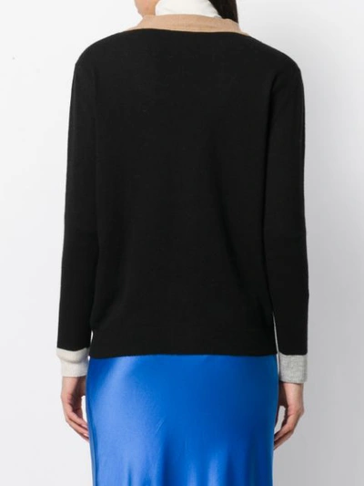 Shop Altea Two Tone Cardigan In Black