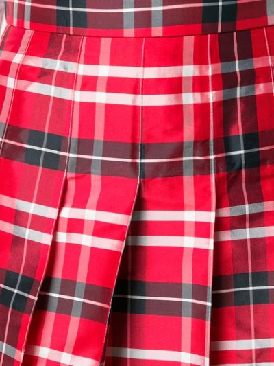 Shop Thom Browne Tartan Miniskirt In Red