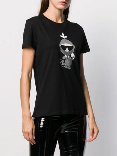 Shop Karl Lagerfeld Printed T-shirt In Black