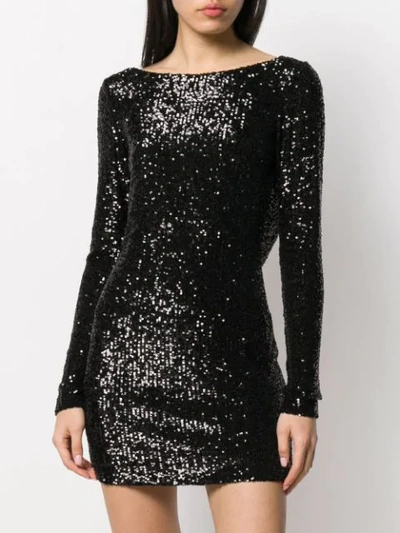 Shop In The Mood For Love V-back Sequin Dress In Black