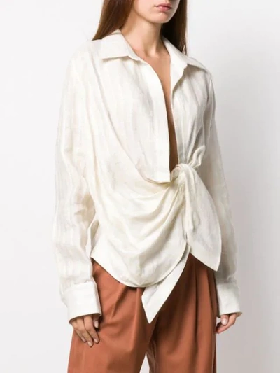 Shop Jacquemus La Chemise Bahia Shirt In Off White