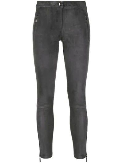 Shop Arma Cadiz Mid-rise Skinny Trousers In Grey