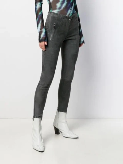 Shop Arma Cadiz Mid-rise Skinny Trousers In Grey