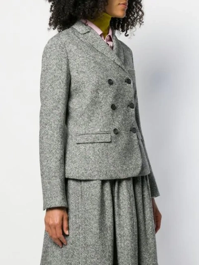 Shop Holland & Holland Double-breasted Blazer Jacket In Grey