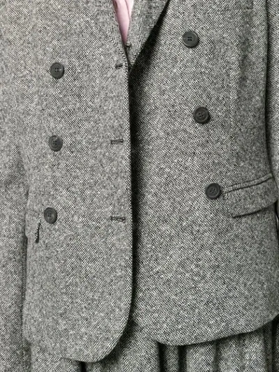 Shop Holland & Holland Double-breasted Blazer Jacket In Grey