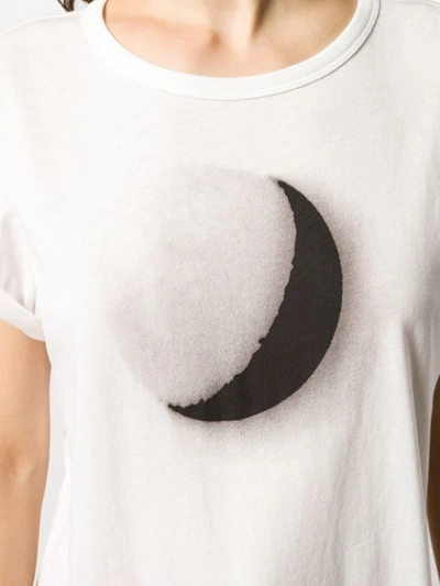 Shop Ann Demeulemeester Moon Phases T-shirt In White