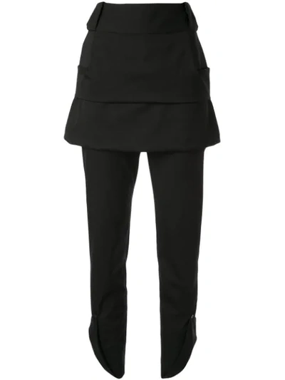 Shop Kitx Ember Skirt-layer Trousers In Black