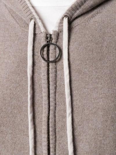 Shop Eleventy Knitted Cashmere Hoodie In Grey