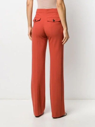 Shop Chloé Wide-leg Trousers In Orange