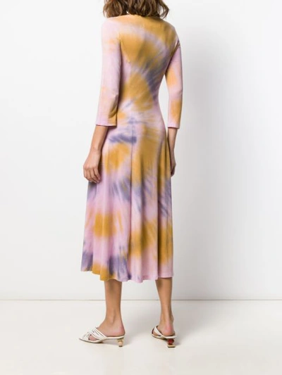 Shop Raquel Allegra Tie-dye Sweater Dress In Pink