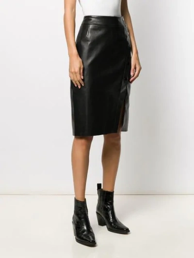 Shop Sandro Fitted Pencil Skirt In Black