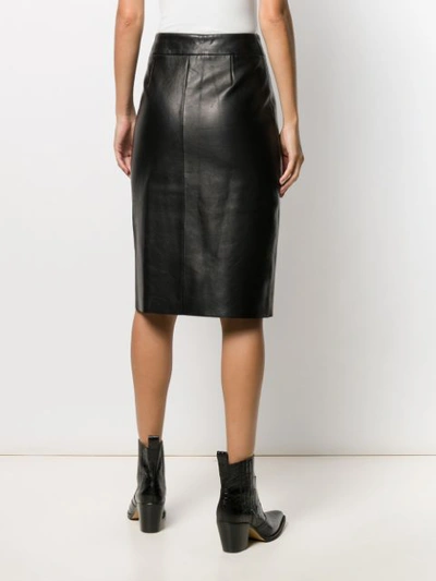 Shop Sandro Fitted Pencil Skirt In Black