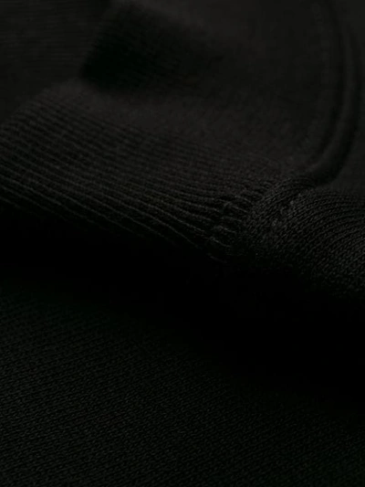 Shop Msgm Logo Print Sweatshirt Dress - Black
